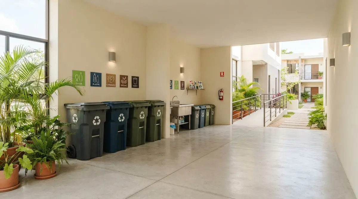 Basura en condominios: horarios, reciclaje y cómo ordenar el cuarto de basura