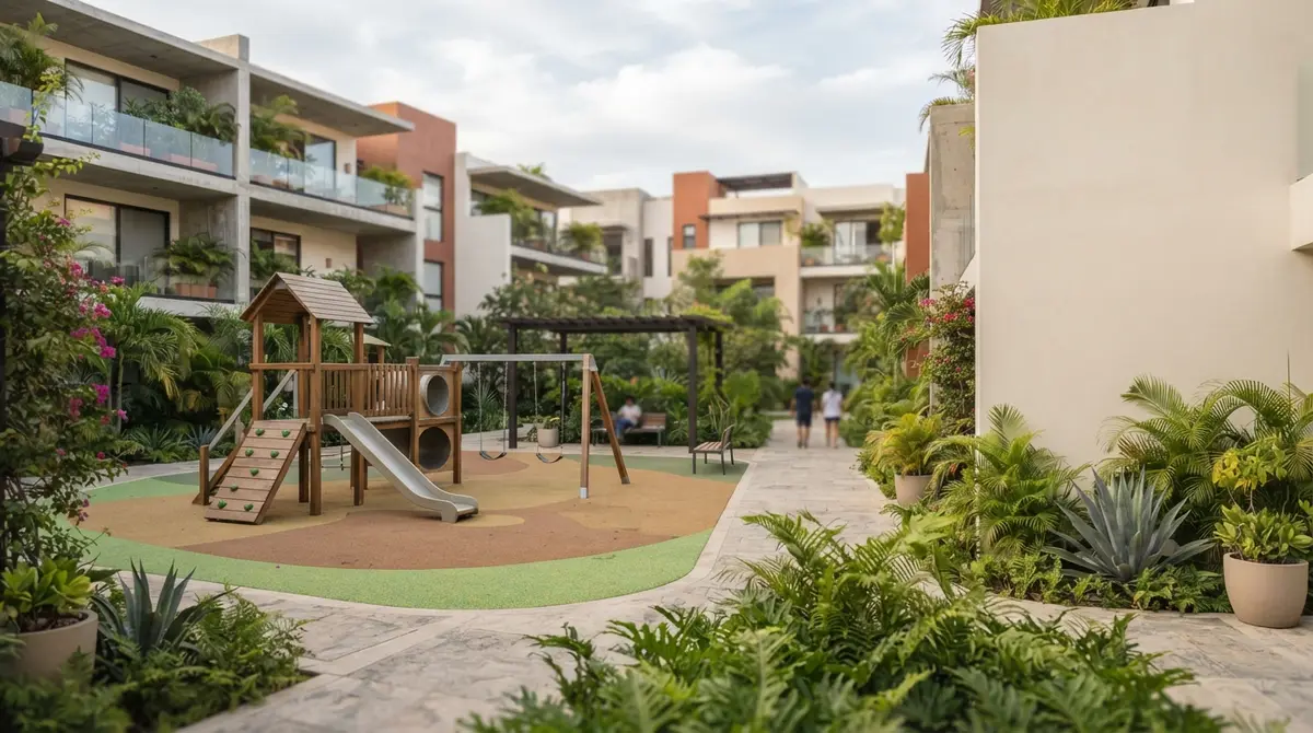 Áreas infantiles en condominios: reglas, horario y mantenimiento
